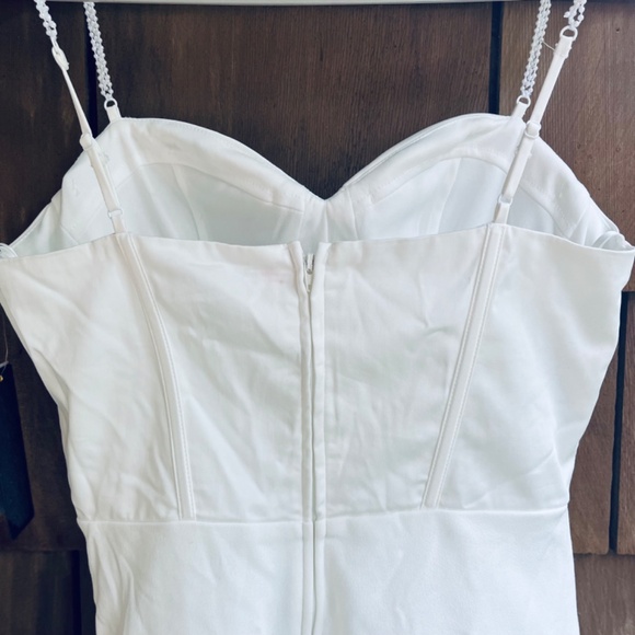 City Studios Juniors Imitation Pearl-Strap Corset Bodycon Dress Ivory Size 7/8 - Picture 13 of 17